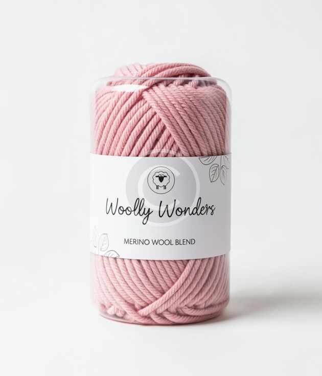 Soft pink merino wool blend yarn